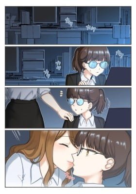 Female Boss And Female Employee Working Overtime (Colored)