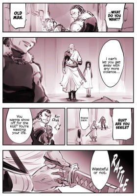 Old Swordsman and Kid