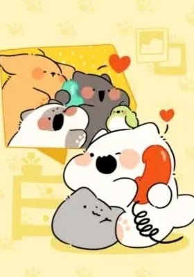 Cute Meow and Puppy