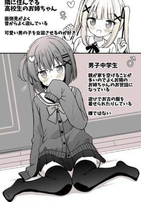 A Boy Who is Forced to Crossdress by the Girl Next Door